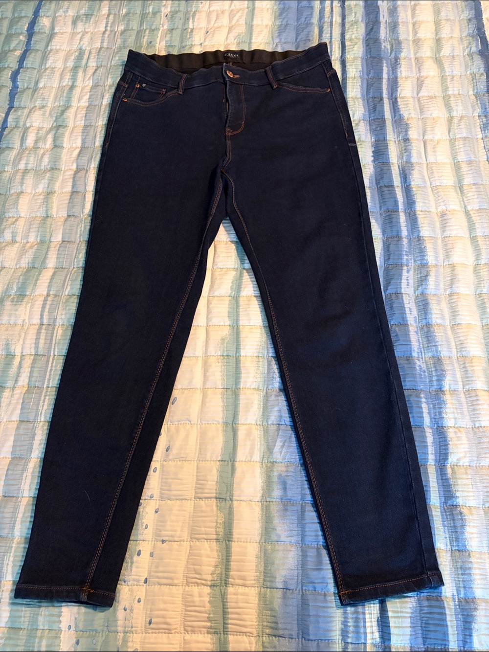 Curve Appeal Size 10/30 Dark Wash Stretch Skinny Straight Jeans